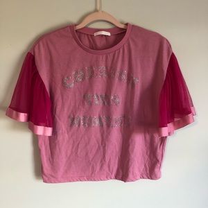 Pink kawaii spins shirt